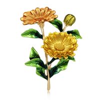 Romantisch Blume Legierung Inlay Künstliche Perlen Strasssteine Frau Broschen sku image 5
