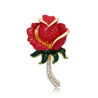 Romantisch Blume Legierung Inlay Künstliche Perlen Strasssteine Frau Broschen sku image 27