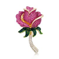 Romantisch Blume Legierung Inlay Künstliche Perlen Strasssteine Frau Broschen sku image 28