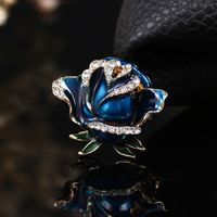 Romantisch Blume Legierung Inlay Künstliche Perlen Strasssteine Frau Broschen sku image 1