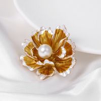 Romantic Flower Alloy Inlay Artificial Pearls Rhinestones Women's Brooches sku image 21