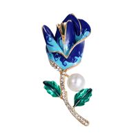 Romantic Flower Alloy Inlay Artificial Pearls Rhinestones Women's Brooches sku image 17