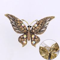 Retro Butterfly Alloy Inlay Rhinestones Women's Brooches sku image 3