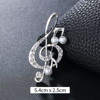 Retro Notes Alloy Inlay Rhinestones Women's Brooches sku image 6