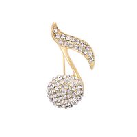 Retro Notes Alloy Inlay Rhinestones Women's Brooches sku image 22