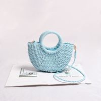 Women's Spring&summer Straw Beach Shoulder Bag Handbag Straw Bag sku image 5