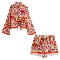 Women's Elegant Printing Polyester Printing Shorts Sets main image 2