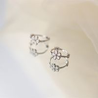 Wholesale Jewelry 1 Pair Simple Style Flower Alloy Earrings main image 3