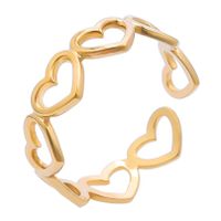 Wholesale 1 Piece Simple Style Heart Shape Titanium Steel Rings sku image 3