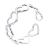 Wholesale 1 Piece Simple Style Heart Shape Titanium Steel Rings sku image 1