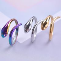 Wholesale 1 Piece Simple Style Snake Stainless Steel Rings main image 3