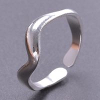 Wholesale 1 Piece Simple Style Solid Color Titanium Steel Rings main image 3