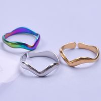 Wholesale 1 Piece Simple Style Solid Color Titanium Steel Rings main image 4
