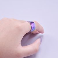 Wholesale 1 Piece Simple Style Solid Color Titanium Steel Rings main image 3