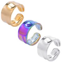 Wholesale 1 Piece Simple Style Solid Color Titanium Steel Rings main image 2