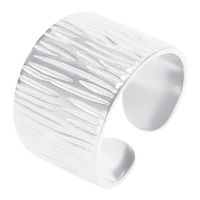 Wholesale Basic Solid Color Titanium Steel Wide Band Ring Open Ring sku image 1