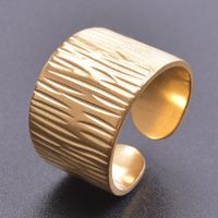 Wholesale Basic Solid Color Titanium Steel Wide Band Ring Open Ring main image 2