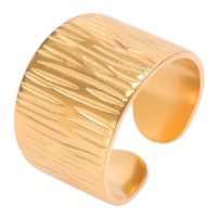 Großhandel Basic Einfarbig Titan Stahl Breit Bandring Offener Ring sku image 3