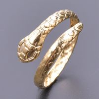 Wholesale 1 Piece Retro Snake Stainless Steel Open Ring main image 6
