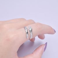 Wholesale 1 Piece Retro Snake Stainless Steel Open Ring main image 5