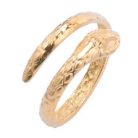 Wholesale 1 Piece Retro Snake Stainless Steel Open Ring sku image 2