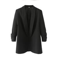 Women's Coat Long Sleeve Blazers Pleated Business Solid Color sku image 1