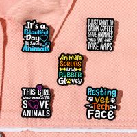 Cartoon Style Letter Alloy Plating Unisex Brooches main image 1