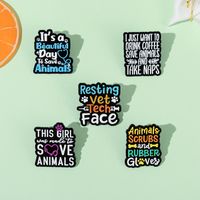 Cartoon Style Letter Alloy Plating Unisex Brooches main image 4