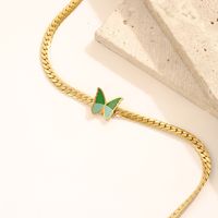 Wholesale Simple Style Butterfly Stainless Steel 14k Gold Plated Resin Necklace main image 3