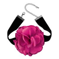 Großhandel Schmuck Einfacher Stil Blume Beflockung Tuch Eisen Stoff Blumen Halsband main image 2