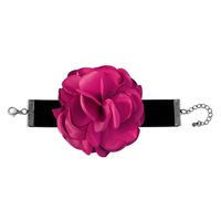 Großhandel Schmuck Einfacher Stil Blume Beflockung Tuch Eisen Stoff Blumen Halsband sku image 1