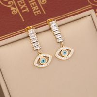 Wholesale Ins Style Eye Stainless Steel Zircon Bracelets Earrings Necklace main image 2