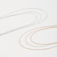 Bijoux En Gros Style Simple Lignes Perle D'Imitation Le Fer Chaîne Collier En Couches main image 3