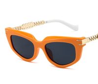 Hip-hop Solid Color Ac Cat Eye Full Frame Women's Sunglasses sku image 6