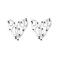Wholesale Jewelry 1 Pair Artistic Heart Shape Alloy Artificial Diamond Ear Studs main image 5