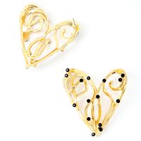 Wholesale Jewelry 1 Pair Artistic Heart Shape Alloy Artificial Diamond Ear Studs main image 6