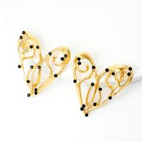 Wholesale Jewelry 1 Pair Artistic Heart Shape Alloy Artificial Diamond Ear Studs main image 3