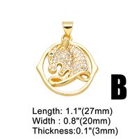 Ins Style Human Faith Copper Plating Inlay Zircon 18k Gold Plated Pendants Jewelry Accessories main image 5