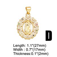 Ins Style Human Faith Copper Plating Inlay Zircon 18k Gold Plated Pendants Jewelry Accessories main image 4