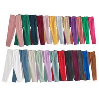 Femmes Rue Vêtement De Rue Couleur Unie Longueur De La Cheville Fermeture Éclair Patchwork Pantalons Décontractés main image 8