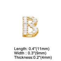 1 Piece Copper Zircon Letter Simple Style main image 3