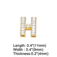 1 Piece Copper Zircon Letter Simple Style sku image 7