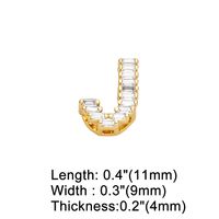 1 Piece Copper Zircon Letter Simple Style sku image 9