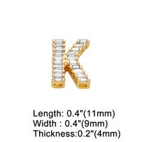 1 Piece Copper Zircon Letter Simple Style sku image 10