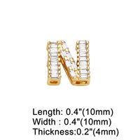 1 Piece Copper Zircon Letter Simple Style sku image 13