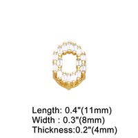 1 Piece Copper Zircon Letter Simple Style sku image 14