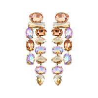Wholesale Jewelry 1 Pair Luxurious Oval Water Droplets Alloy Artificial Gemstones Drop Earrings sku image 3