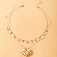 Simple Style Heart Shape Alloy Women's Layered Necklaces main image 4