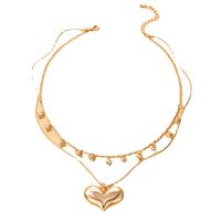 Simple Style Heart Shape Alloy Women's Layered Necklaces main image 5