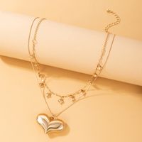 Simple Style Heart Shape Alloy Women's Layered Necklaces main image 3